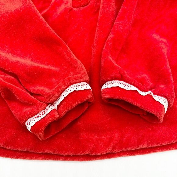VTG Carters Toddler Size 4T Christmas Top Velour Holiday‎ Made IN USA Festive - Picture 3 of 8